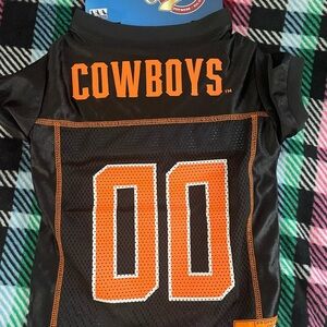 Oklahoma State Cowboys Pets First Black and Orange Dog Jersey